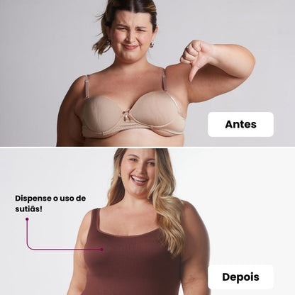 Body Shaper Canelado + Bermuda Up Shaper - Combo Irresistível