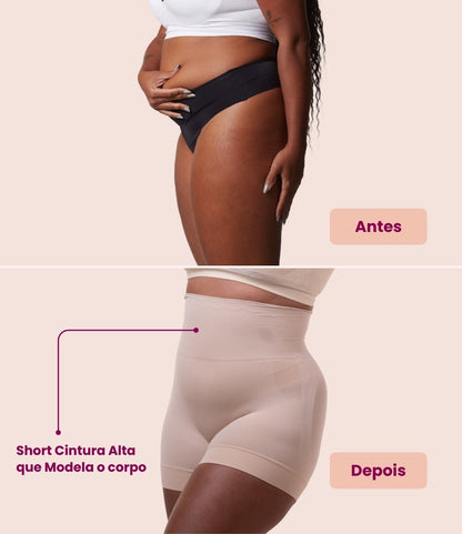 Mid Shaper - Short Modelador Cintura Média Com Silicone