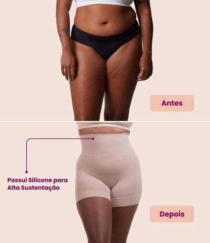 Mid Shaper - Short Modelador Cintura Média Com Silicone